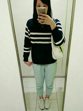 「マムジーンズ」｜marinaさん（レディース・171cm）の春コーディネート