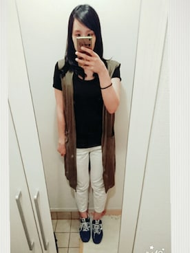 「NEW BALANCE（ニューバランス）のNew Balance ニューバランス ライフスタイルシューズ MRL996AN NAVY(AN)（スニーカー）」を使った、marinaさん（レディース・171cm）の夏コーディネート