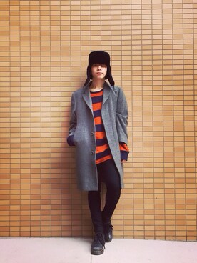 「KENZO（ケンゾー）のアイテム（トレンチコート）」を使った、Re-ji Fujisawaさん（メンズ・175cm）の秋コーディネート