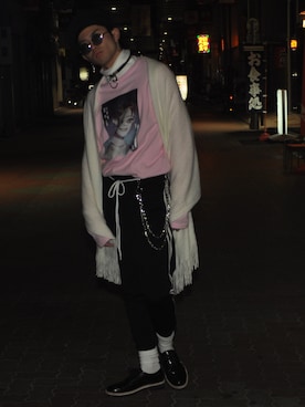 「8seconds（エイトセカンズ）のアイテム（シューズ）」を使った、中川泰貴さん（メンズ・178cm）の冬コーディネート