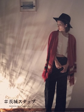 「Yves Saint Laurent（イヴサンローラン）のアイテム（スラックス）」を使った、古市未来さん（レディース・159cm）の夏コーディネート
