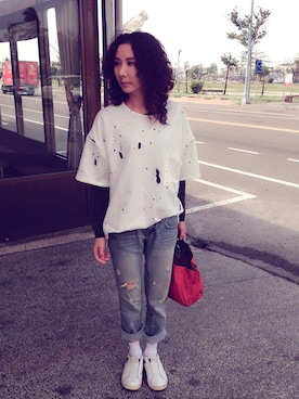 「ROYAL ELASTICS（ロイヤルエラスティクス）のアイテム」を使った、Jasmineさん（レディース・158cm）の春コーディネート