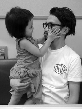 「BRILLA per il gusto（ブリッラペルイルグースト）のDEUS EX MACHINA / “MOTORCYCLE ADDRESS” TEE（Tシャツ/カットソー、ホワイト系）」を使った、kikoさん（キッズ）の夏コーディネート