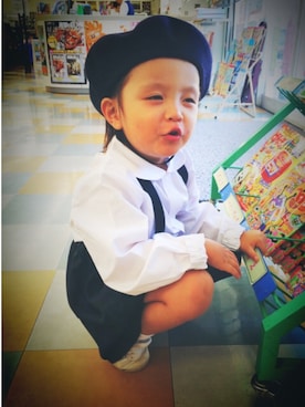 「タータンチェック」｜kikoさん（キッズ・100cm）の秋コーディネート