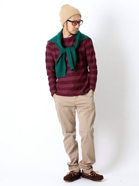 佐藤嘉紀さん（メンズ・174cm）の秋コーディネート