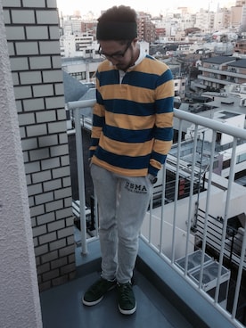 佐藤嘉紀さん(メンズ・174cm)の春コーディネート