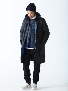 「BEAMS PLUS（ビームスプラス）のアイテム（その他アウター）」を使った、佐藤嘉紀さん（メンズ・174cm）の冬コーディネート