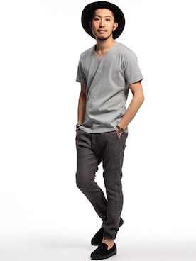 「hat」｜佐藤嘉紀さん（メンズ・174cm）の夏コーディネート