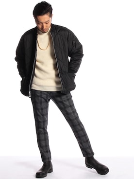 「B:MING by BEAMS（ビーミングバイビームス）のアイテム（その他パンツ）」を使った、佐藤嘉紀さん（メンズ・174cm）の秋コーディネート
