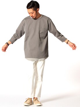 「B:MING by BEAMS（ビーミングバイビームス）のアイテム（シャツ/ブラウス）」を使った、佐藤嘉紀さん（メンズ・174cm）の冬コーディネート