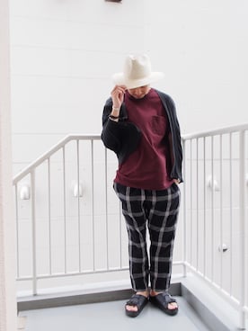 「UNUSED（アンユーズド）のアイテム」を使った、佐藤嘉紀さん（メンズ・174cm）の春コーディネート