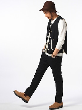 「Blundstone（ブランドストーン）のアイテム」を使った、佐藤嘉紀さん（メンズ・174cm）の夏コーディネート