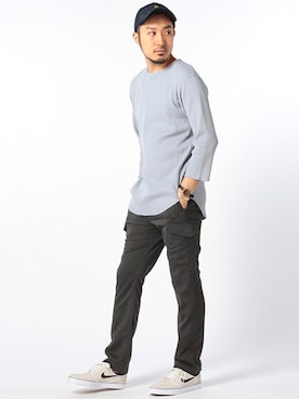 「NIKE SB（ナイキエスビー）のアイテム」を使った、佐藤嘉紀さん（メンズ・174cm）の夏コーディネート