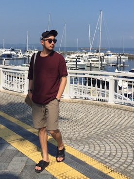 「Engineered Garments（エンジニアードガーメンツ）のアイテム」を使った、佐藤嘉紀さん（メンズ・174cm）の秋コーディネート