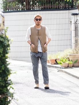 佐藤嘉紀さん（メンズ・174cm）の秋コーディネート