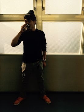 「黒ニット」｜うといさん（メンズ・170cm）の秋コーディネート