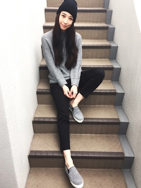 松田園子さん（レディース・167cm）の冬コーディネート