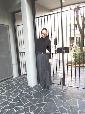 松田園子さん（レディース・167cm）の冬コーディネート
