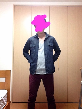 「BACK NUMBER（バックナンバー）のアイテム（デニムジャケット）」を使った、ヒュッペさん（メンズ・173cm）の秋コーディネート