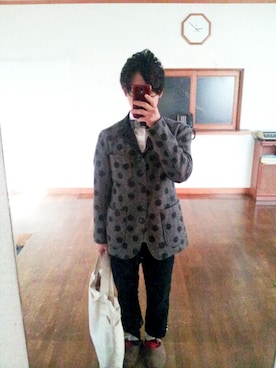 「Engineered Garments（エンジニアードガーメンツ）のアイテム（その他）」を使った、akiさん（メンズ・160cm）の秋コーディネート