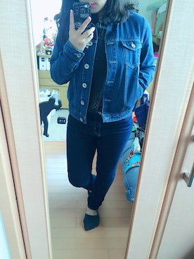 「GRL（グレイル）のアイテム（デニムジャケット）」を使った、恋那さん（レディース・155cm）の春コーディネート