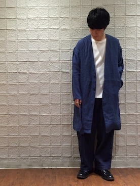 「e.m.（イーエム）のアイテム」を使った、YUKIさん（メンズ・164cm）の春コーディネート