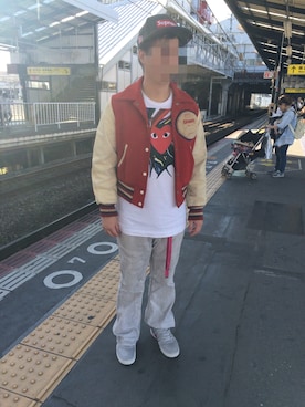 「MissMuch（ミスマッチ）のアイテム（パンツ）」を使った、すしおさん（メンズ・172cm）の秋コーディネート