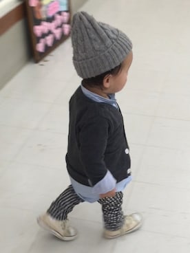 「CONVERSE（コンバース）のアイテム」を使った、Chiracoさん（キッズ・80cm）の冬コーディネート