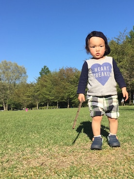 「Birthday（バースデイ）のアイテム」を使った、Chiracoさん（キッズ・90cm）の春コーディネート