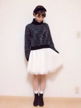 「ミカヅキモモコ（ミカヅキモモコ）のアイテム」を使った、mAy☆uMeさん（レディース・158cm）の秋コーディネート
