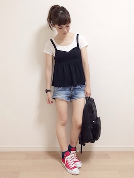 「Rodeo Crowns（ロデオクラウンズ）のアイテム」を使った、mAy☆uMeさん（レディース・158cm）の夏コーディネート