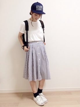 「NANO universe（ナノユニバース）のアイテム（アクセサリー）」を使った、mAy☆uMeさん（レディース・158cm）の夏コーディネート