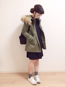 「N.（N. Natural Beauty Basic）（エヌエヌナチュラルビューティーベーシック）のアイテム（ワンピース/ドレス）」を使った、mAy☆uMeさん（レディース・158cm）の冬コーディネート