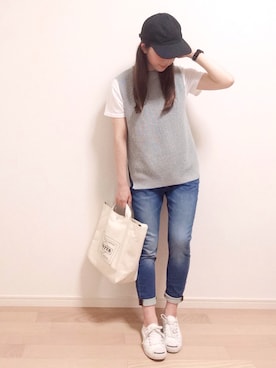 「CONVERSE（コンバース）のCONVERSE コンバース ジャック パーセル / JACK PURCEL（スニーカー）」を使った、mAy☆uMeさん（レディース・158cm）の夏コーディネート