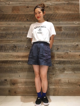 「Annc（アンク）のアイテム」を使った、大道恵美さん（レディース・156cm）の夏コーディネート