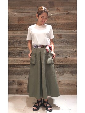 「シロＴ」｜大道恵美さん（レディース・156cm）の夏コーディネート