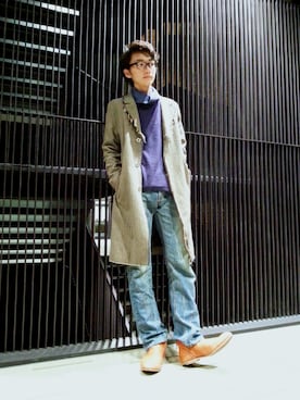 「BLUE WORK（ブルーワーク）のアイテム（トップス）」を使った、ryoooooooooochanさん（メンズ・176cm・10代）の秋コーディネート