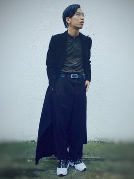 「MONKEY TIME（モンキータイム）のアイテム（スニーカー）」を使った、Masashi Iidaさん（メンズ・168cm）の秋コーディネート