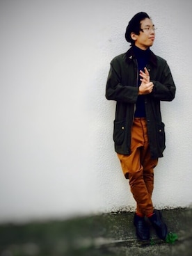 「Yves Saint Laurent（イヴサンローラン）のアイテム（ニット/セーター）」を使った、Masashi Iidaさん（メンズ・168cm）の秋コーディネート