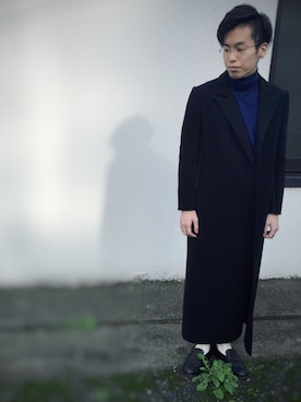 「Yves Saint Laurent（イヴサンローラン）のアイテム（ニット/セーター）」を使った、Masashi Iidaさん（メンズ・168cm）の秋コーディネート
