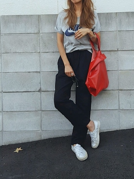 「SUPERGA（スペルガ）のアイテム」を使った、maiさん（レディース・165cm）の秋コーディネート