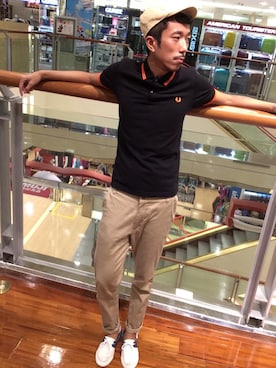 「polo shirts」｜FREDPERRYTAIWANさん（メンズ・175cm）の秋コーディネート