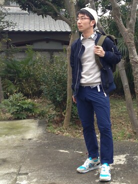 「ASICS（アシックス）のアイテム（その他）」を使った、Tomohiro Umeharaさん（メンズ・165cm）の春コーディネート
