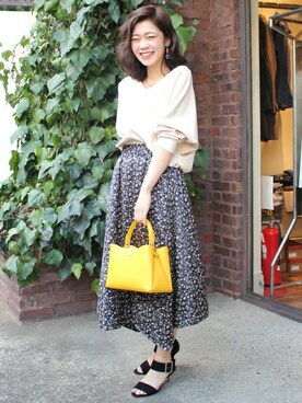 「ivory court（アイボリーコート）のアイテム」を使った、aiさん（レディース・157cm）の冬コーディネート