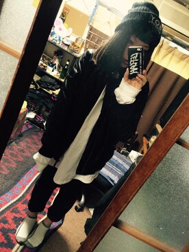 「ROLLING CRADLE（ローリングクレイドル）のアイテム（パンツ）」を使った、まる。さん（レディース・173cm）の冬コーディネート
