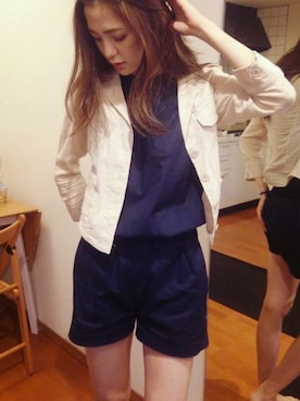 「PLAIN CLOTHING（プレーンクロージング）のアイテム（ワンピース/ドレス）」を使った、片桐ゆたかさん（レディース・172cm）の夏コーディネート