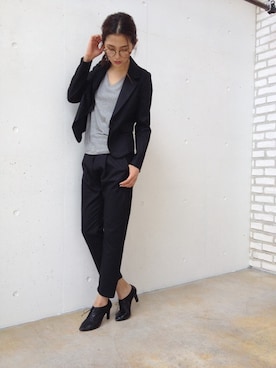 「PLAIN CLOTHING（プレーンクロージング）のアイテム（ジャケット/アウター）」を使った、片桐ゆたかさん（レディース・172cm）の夏コーディネート