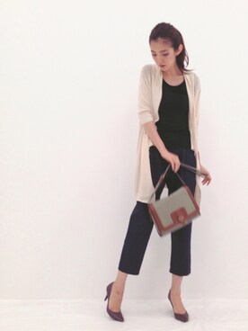 「PLAIN CLOTHING（プレーンクロージング）のアイテム（パンツ）」を使った、片桐ゆたかさん（レディース・172cm）の秋コーディネート
