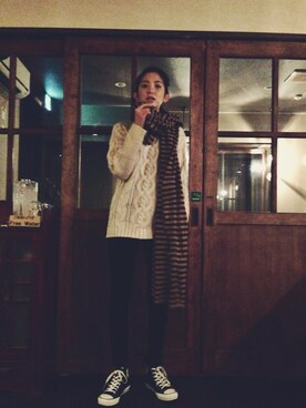 「PLAIN CLOTHING（プレーンクロージング）のアイテム（パンツ）」を使った、片桐ゆたかさん（レディース・172cm）の秋コーディネート