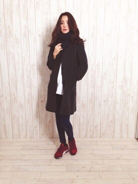 「PLAIN CLOTHING（プレーンクロージング）のアイテム（スウェット）」を使った、片桐ゆたかさん（レディース・172cm）の秋コーディネート